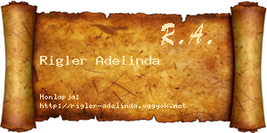 Rigler Adelinda névjegykártya